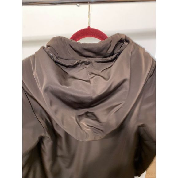 Dana Buchman Small Choco Brown Leopard Print Lined Insulated Microfiber Coat EUC - Picture 10 of 10